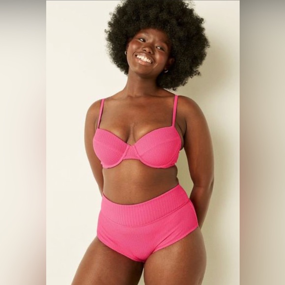 PINK Victoria's Secret Other - Victorias’s Secret Pink crinkle high waist shortie bikini set